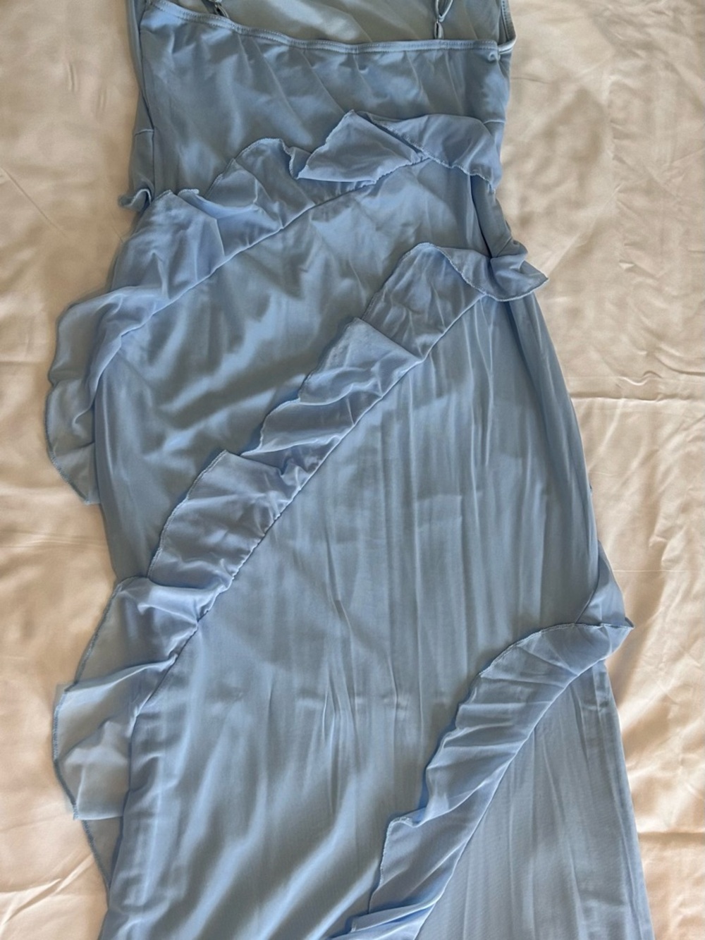 SHEIN Light Blue Satin Dress